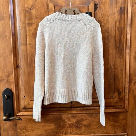 J. Crew Marled Pink Blue White Wool Sweater Size Medium - Picture 2 of 10